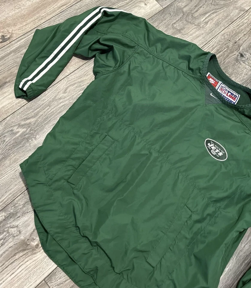 Chaqueta Pullover Vintage Años 90 Nike Pro Line New York Jets NFL Sidelines Para Hombre’s M Foto 3 de 4