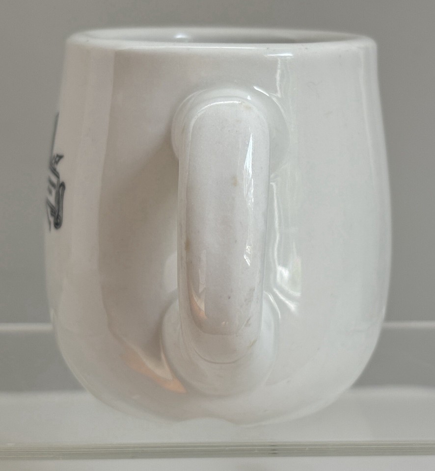 Vintage Original White Castle Small Ceramic Coffee Cup Mug Ash Tray