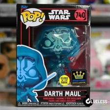 Funko Pop Specialty Series Glow In The Dark Darth Maul #740 and Pop Protector 