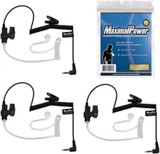 MaximalPower RHF 617-1N 3.5mm Receiver/Listen ONLY Surveillance Headset Earpiece