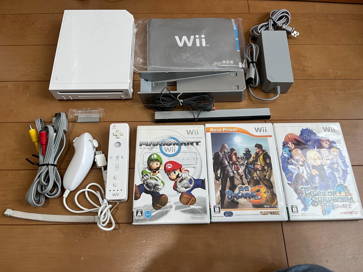 Nintendo Wii Console & Controller White Color 9 Games