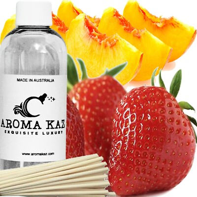 Strawberry Peaches Diffuser Fragrance Oil Refill Air Freshener & Reeds