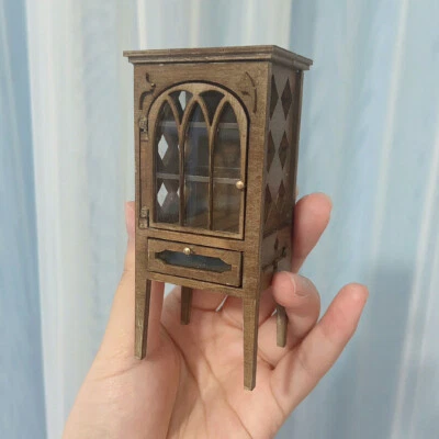 Maßstab 1:12 Puppenhaus Miniatur Unbemalt Unbearbeitet Hexen Schrank DIY Möbel - Bild 1 von 4