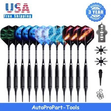 Soft Tip Darts Set 12 Pcs 18 Gram with 100 Extra Dart Tips 12 Flight Protectors