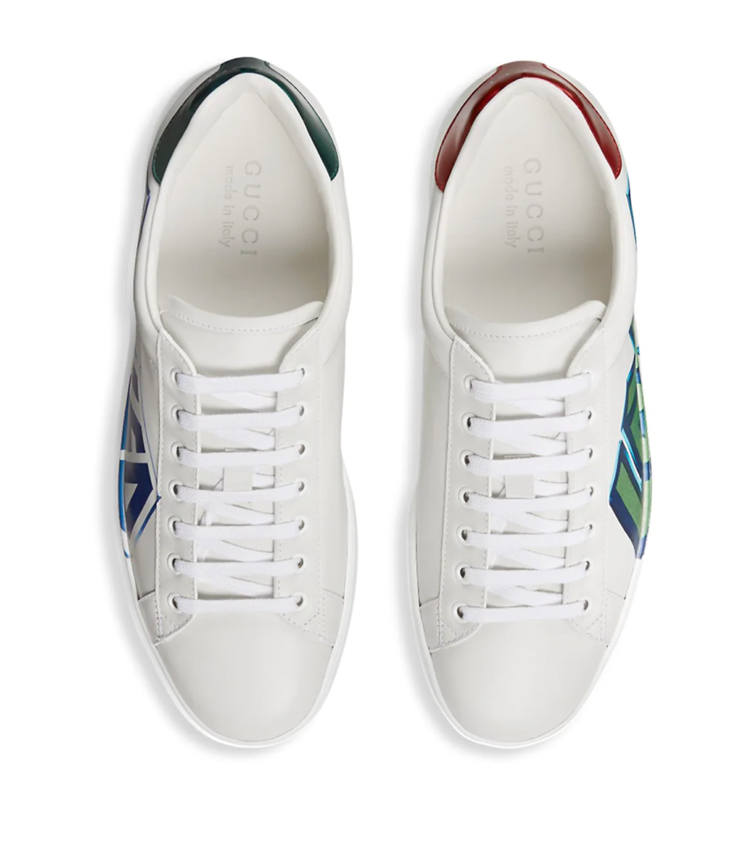 Gucci Ace Loved White Leather Sneakers Z4746 Men's Size 9 G / 9.5