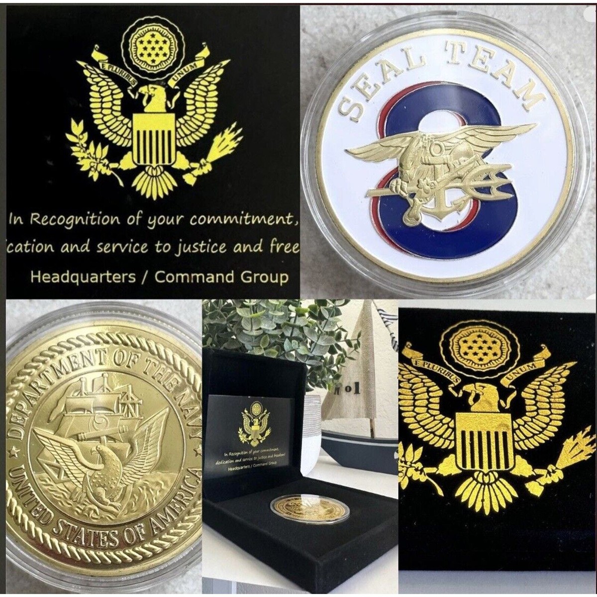 NAVY SEALs team 8 チャレンジコイン US Navy Seal Team 8 Challenge Coin USA | eBay