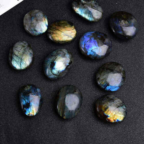 Natural Healing Crystal Polished Tumbled Stone Labradorite Quartz Rock Specimens - Picture 1 of 12