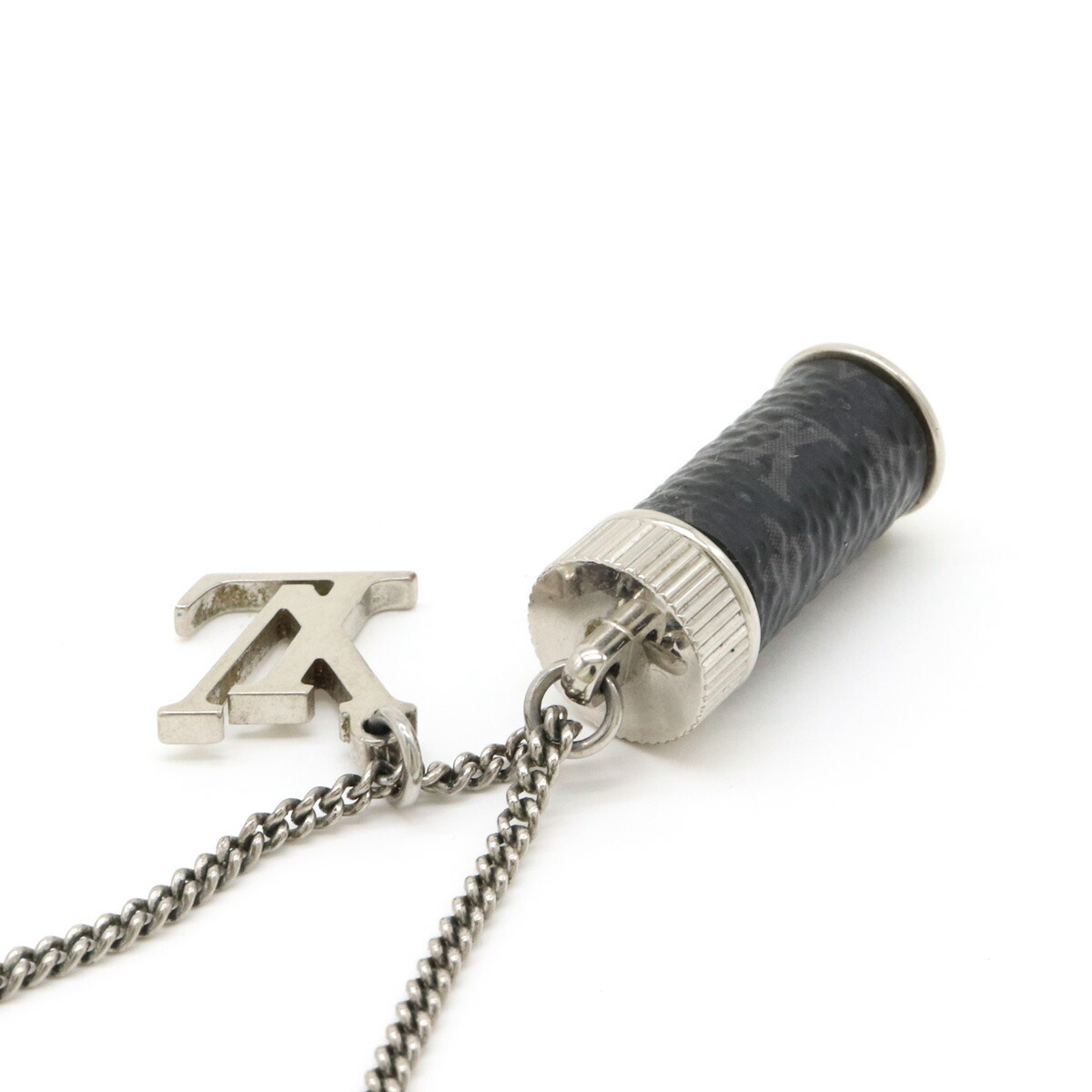 LOUIS VUITTON Collier Charms Monogram Eclipse M63641 Necklace | eBay