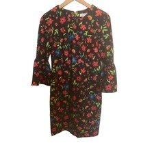 Calvin Klein Floral Bell Sleeve Sheath Dress Sz 4