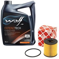 MotoröL Set 5W40 5 Liter + ÖLfilter 32103 FüR Citroen Fiat Lancia Mini Peugeot