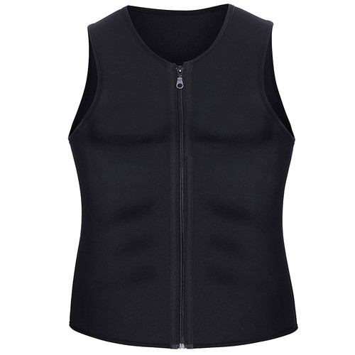 Men Neoprene Body Shaper Sweat Sauna Hot Vest Fat Burner Waist Trainer Shapewear - Bild 16 von 33