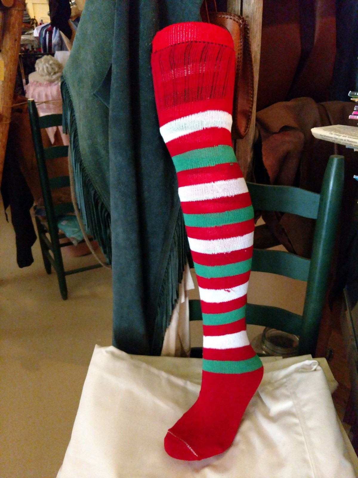 SAOLA CALZINI NATALIZI 100% COTONE GAMBA GRANDE 2 PAIA SOLO $12 NUOVI