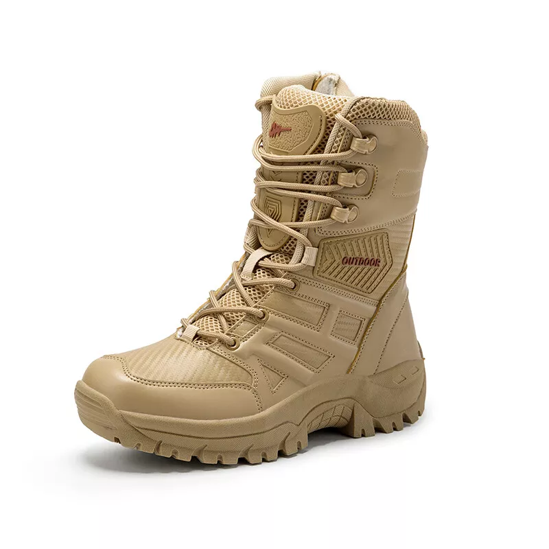 Mens Military Army Tactical Combat Ankle Boots Non slip Desert