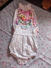 6 X Baby Girls Short Legged Rompers