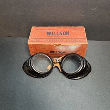 Vintage Willson CC50 Super Tough Lens Safety Welding Goggles Glasses Steampunk