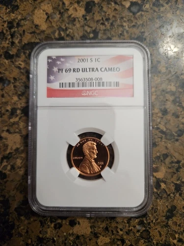 2001 S Lincoln Memorial Cent Penny coin 1c PF69 RD NGC Ultra Cameo UCAM