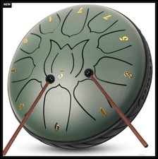 Steel Tongue Drum 6 Inch 11 Note Alloy Steel Yoga Meditation Rain Drum With Bag