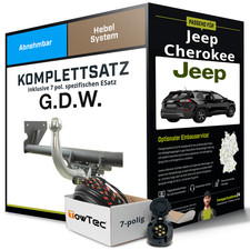 Für JEEP Cherokee Typ KL Anhängerkupplung abnehmbar +eSatz 7pol 10.2018-jetzt