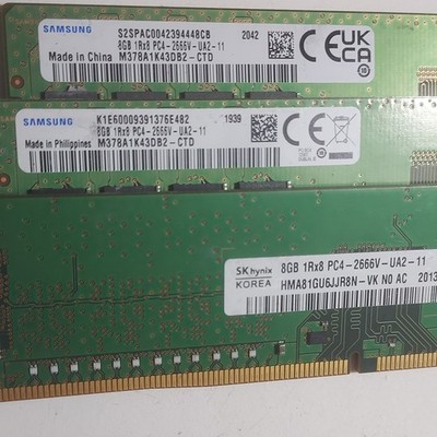 Samsung & SK hynix 24GB (3x8GB) DDR4-2666 DIMM 288-Pin Unbuffered RAM