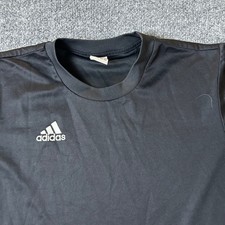 Adidas T-Shirt Mens S Black Climalite Short Sleeve Athletic Performance Logo