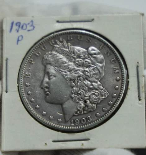 1903 US Morgan Silver Dollar 1$1 AU (Cleaned, Retoned)