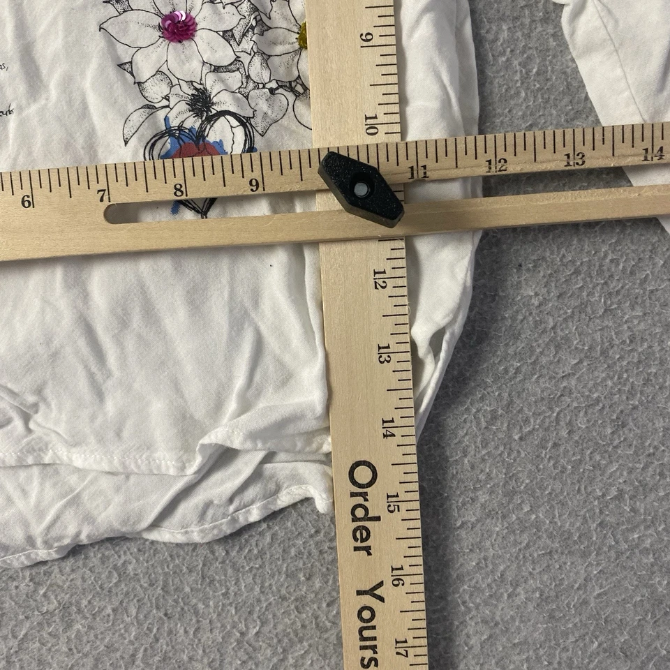 Camisa túnica abstracta Desigual arte garabato niños talla 3/4 blusa única retro Foto 4 de 4