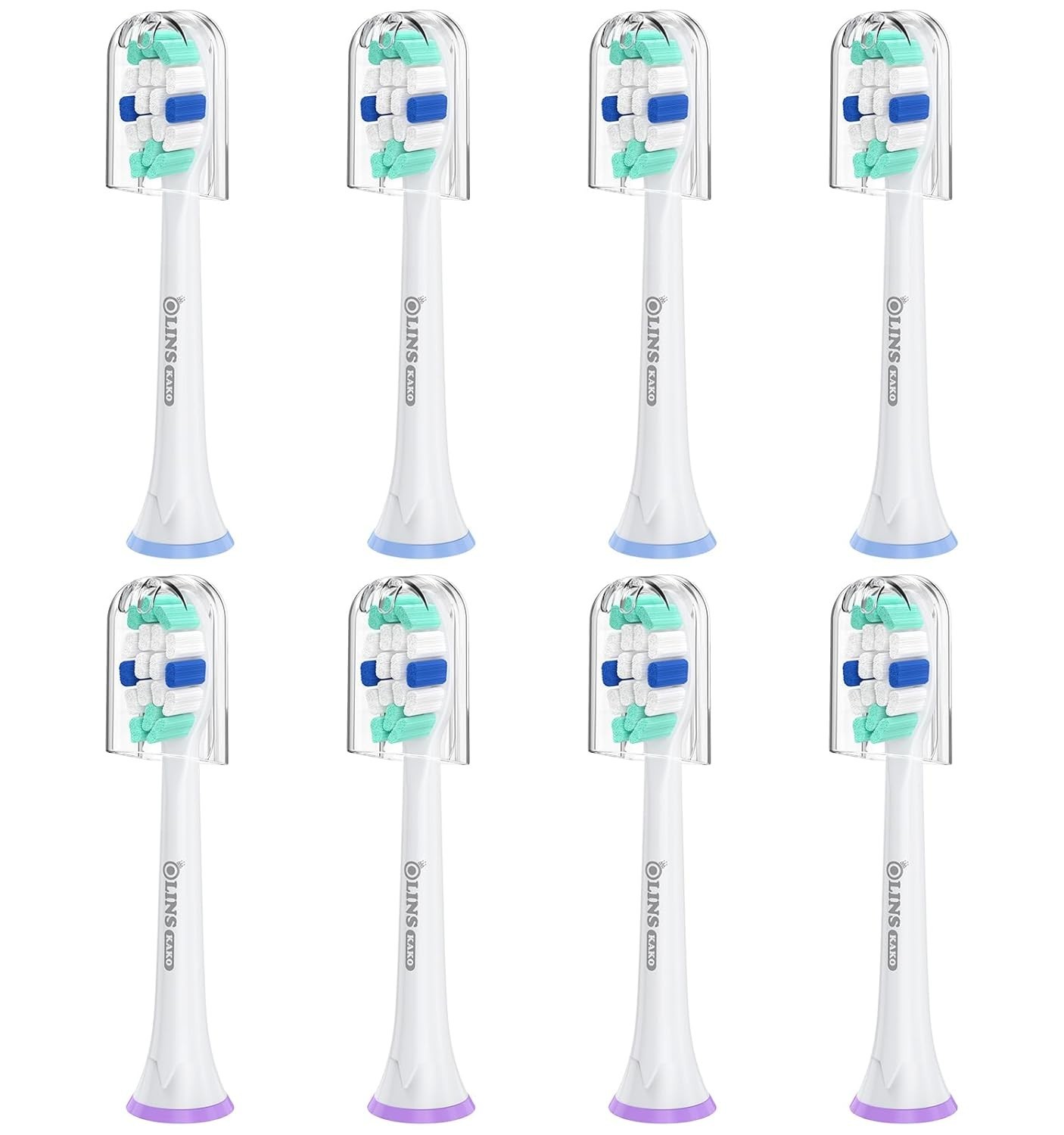 Pack of 8 Philips Sonicare Replacement Brush Heads with  DuPont Bristles