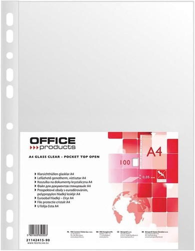 OFFICE PRODUCTS Buste Trasparenti A4 / Confezione Da 100 / Din A4 / Cristallino prezzo ebay