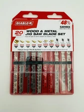 Diablo DJT20S 20 pc T-Shank Jig Saw Blade Set for Wood & Metal (20-Piece)