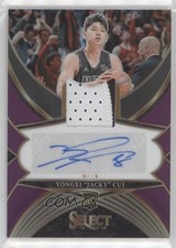 2024-25 Panini Select Rookie Jersey Purple Prizm 46/99 Yongxi Jacky Cui Auto 4f5