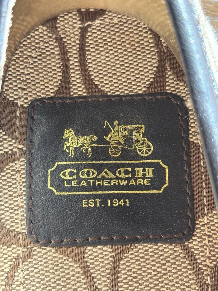 Coach Judy плоскостях женщин размер 9 М хаки подпись холст замшевые туфли новый в коробке РЕДКАЯ - Изображение 4 из 4