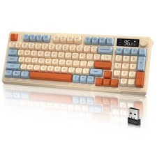 M96 Wireless Gaming Keyboard Knob Control Bluetooth/2.4G RGB 3000mAh 94Key