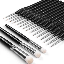 Model Paint Brushes Dry Brush - 18PC Large Dry Brush Set with Miniature Detai...