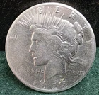 1923-S Peace Silver Dollar, XF/AU Condition, 90% Silver Collector's Item!