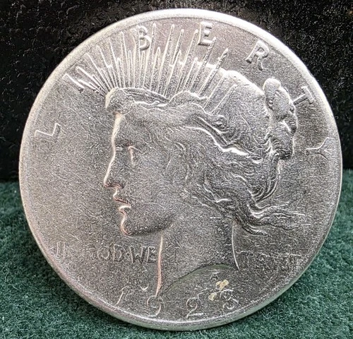 1923-S Peace Silver Dollar, XF/AU Condition, 90% Silver Collector's Item!