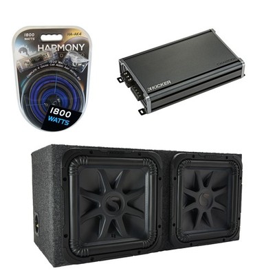 15'' Subwoofer 2000Watts 4Ohm with Class D Mono 2400W Sub Amp and Dual Sub Box