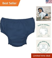 Reusable Navy Swim Diaper for Infants - Waterproof  Eco-Friendly 24 