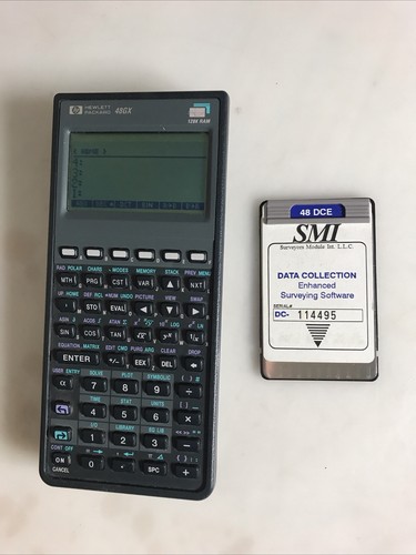 Hewlett-Packard HP 48GX 128K Graphing Calculator With SMI Data Collection Card