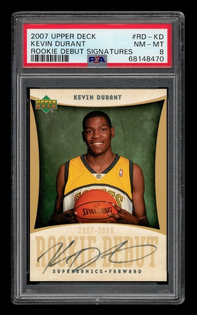 2007-08 Upper Deck Rookie Debut: #RD-KD Kevin Durant Auto PSA 8 NM-MT