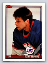 1991-92 Topps - Mark Osborne #345 Winnipeg Jets Hockey Card