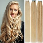 Tape In Human Hair Extensions Skin Weft Real 150g/60pcs Thick Full Head Balayage