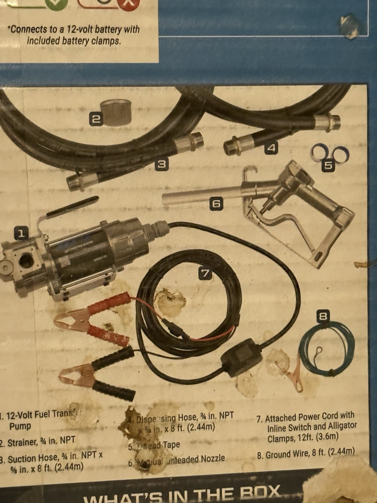 “GPI “ Portable Fuel Transfer Pump G8P, 12V, G8P , Unleaded Fuel NEW IN BOX