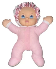 Playskool My Very Soft Baby Pink Doll Squeaker 1990 Vintage Plush Hasbro