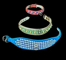 Vintage Rhinestone Bling Pet Collars YOUR CHOICE Small Dogs or Cats 1950s-1980s