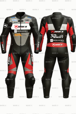 MarkX MotoGP Mens Motorcycle Leather Suit Race Suit Leather CE Certified