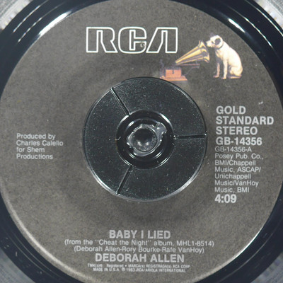 DEBORAH ALLEN Baby I Lied RCA GB-14356 NM 45rpm
