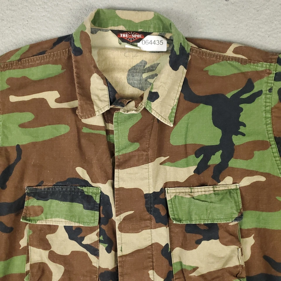 Army Jacket Mens Size Large Brown Green Camouflage Military Woodland Combat Coat - Image 2 of 4