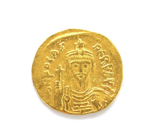 Rare old coin Byzantium / Constantinople Solidus Phocas 980 990 gold