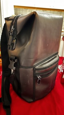 ZARA Waterproof Backpack Black Roll Top Urban Travel Laptop Bag Unisexz