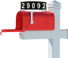 Metal Mailbox Numbers, Double sided House Numbers plaque for Outside, Waterpr...